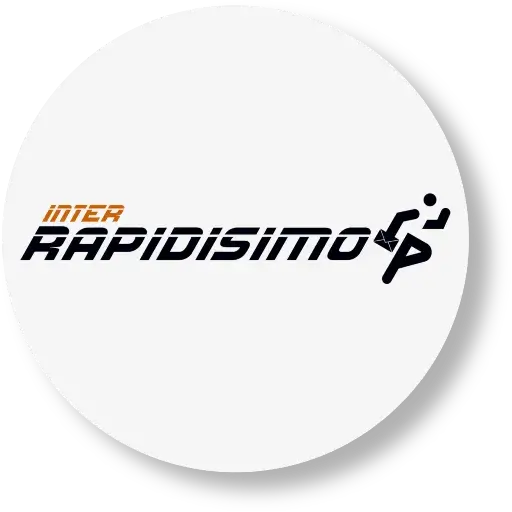 Logo de Inter Rapidísimo color negro con naranjado - Efficommerce