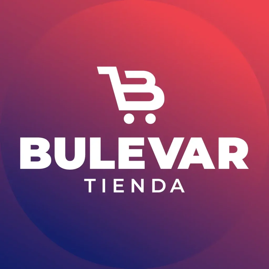 Logo de Bulevar color blanco con fondo rojo - Efficommerce