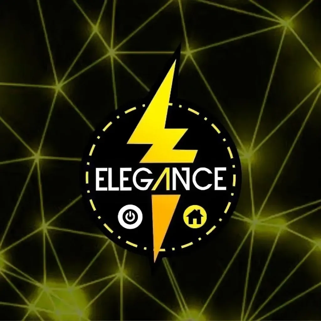 Logo de Elegance color blanco, amarillo y verde - Efficommerce