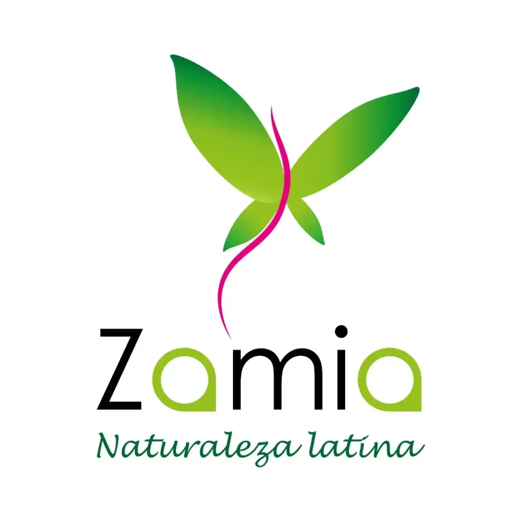 Logo de Zamia color negro con verde - Efficommerce